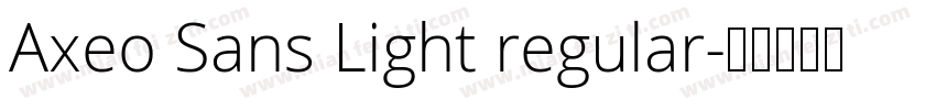 Axeo Sans Light regular字体转换